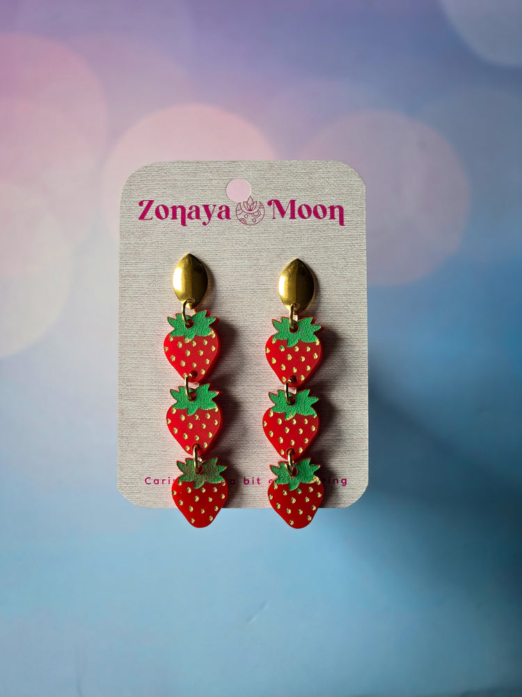 Strawberry Drop Earrings