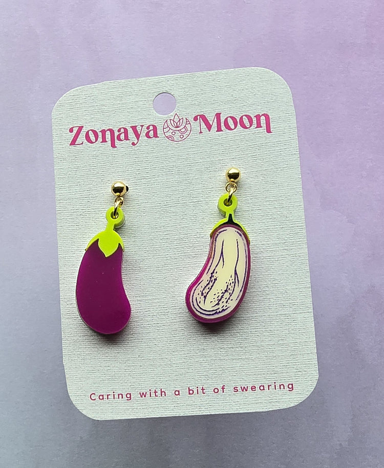 eggplant Earring