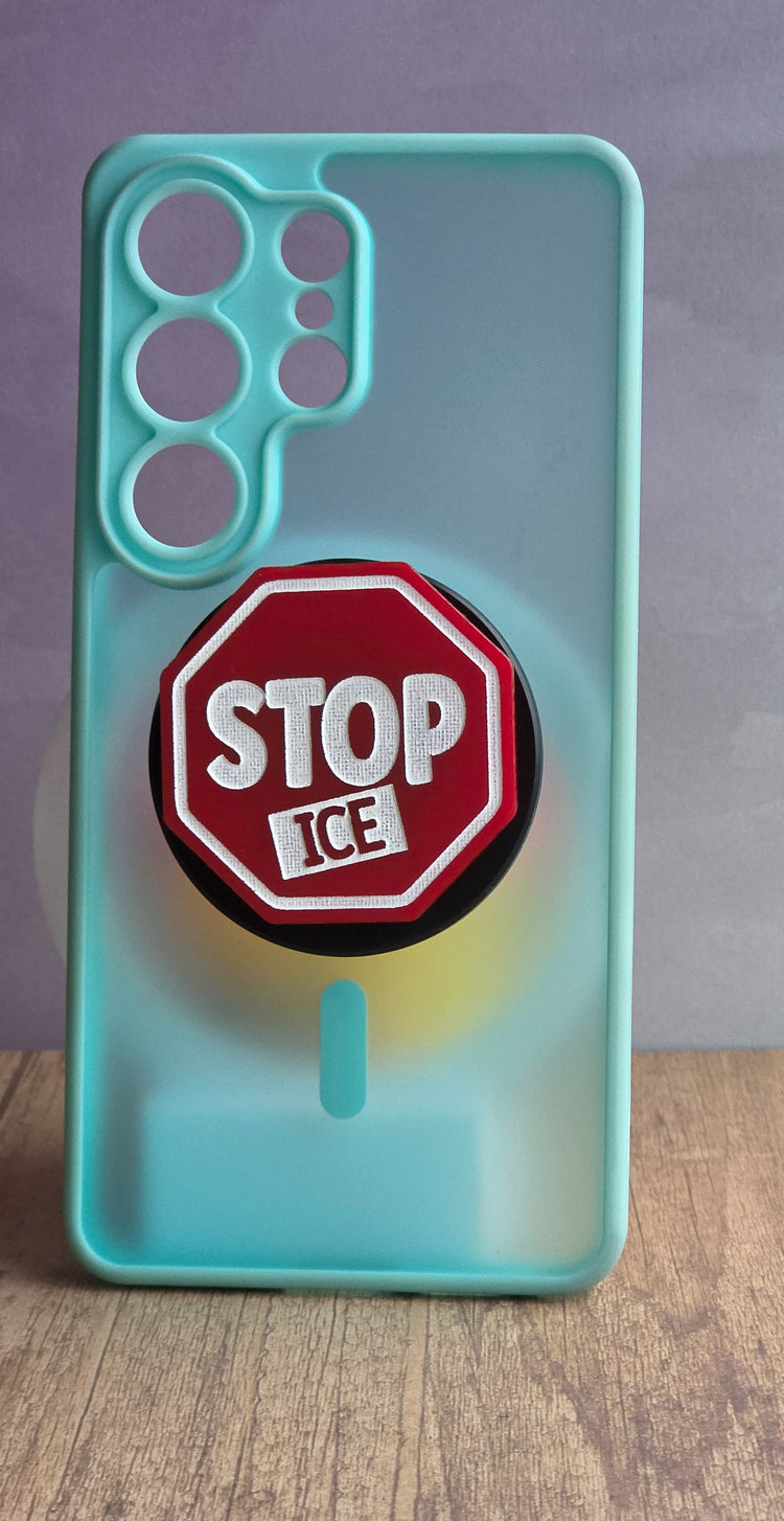 Stop sign phone grip