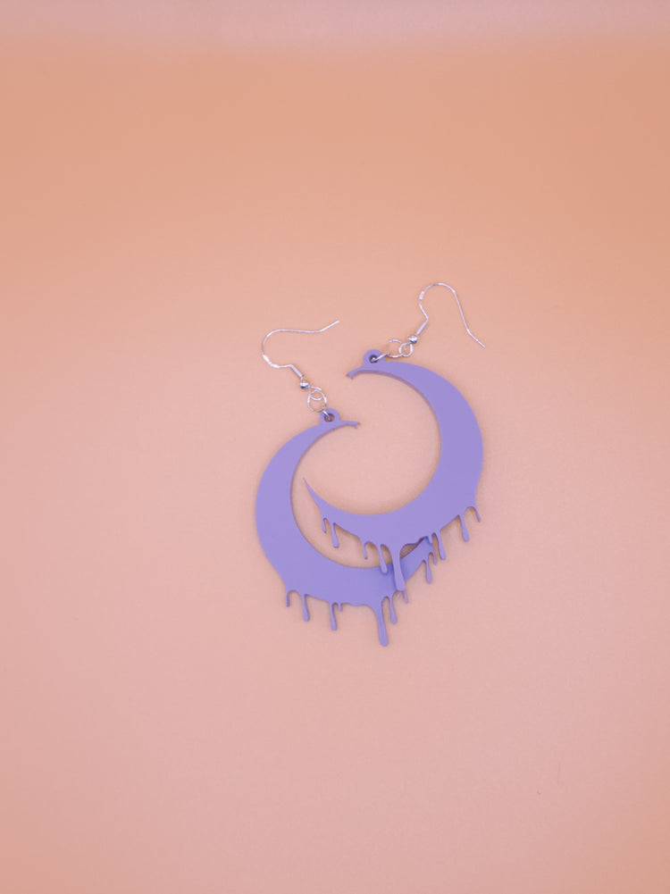 Drippy Moon Earrings