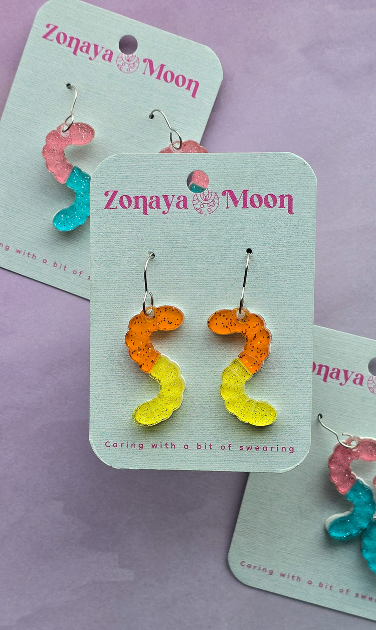 Gummy Worm Earrings