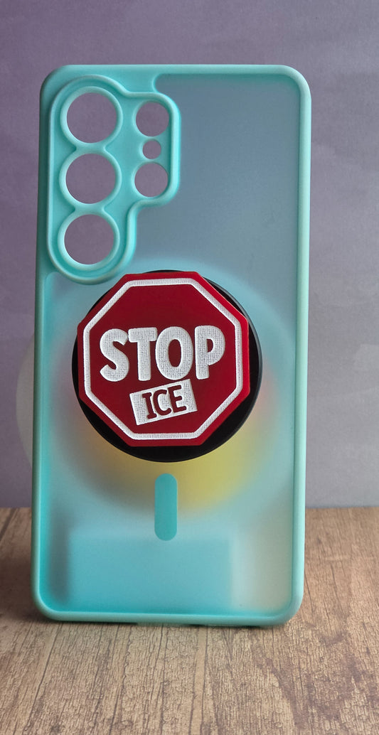 Stop sign phone grip